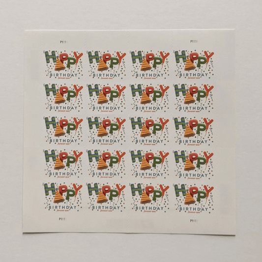 Happy Birthday Postcard Stamps