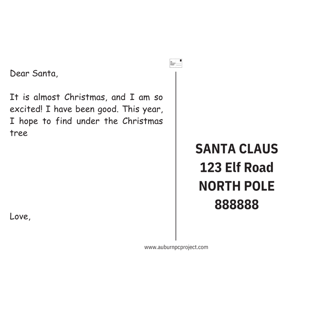 Dear Santa ... postcard series